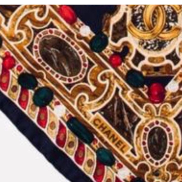 Chanel Multi Colored Printed Shawl - Picture 3 of 3